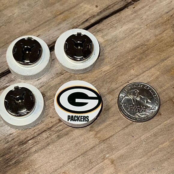 Vintage Green Bay Packers Button Covers Set Of 4 - Picture 7 of 7